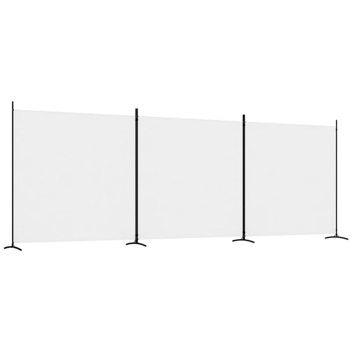 3-panel Room Divider White 525x180 Cm Fabric Tpbxin