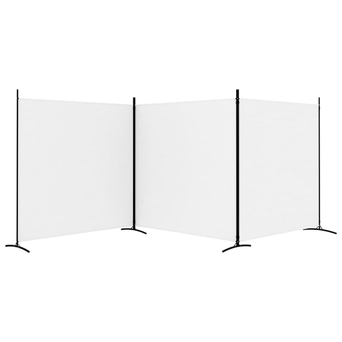 3-panel Room Divider White 525x180 Cm Fabric Tpbxin