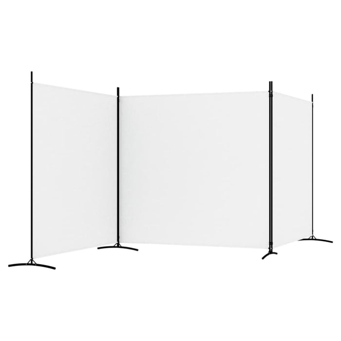 3-panel Room Divider White 525x180 Cm Fabric Tpbxin