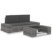 3 Piece Garden Lounge Set Poly Rattan Grey Akpxi