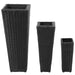 3 Rattan Flower Raised Beds Black Abpta
