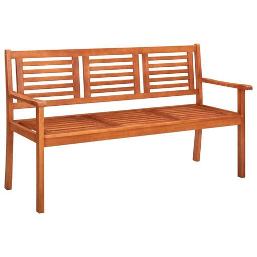 3-seater Garden Bench Solid Eucalyptus Wood Aatkk