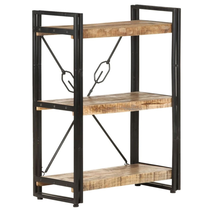 3-tier Bookcase Solid Mango Wood Txblon