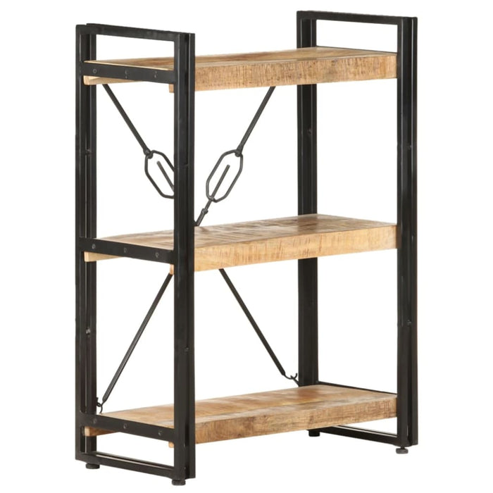 3-tier Bookcase Solid Mango Wood Txblon