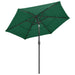 3-tier Parasol With Aluminium Pole Green 2.5 m Totnlo