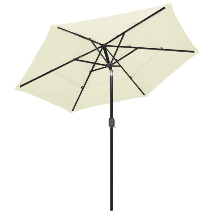 3-tier Parasol With Aluminium Pole Sand 2.5 m Totnlb