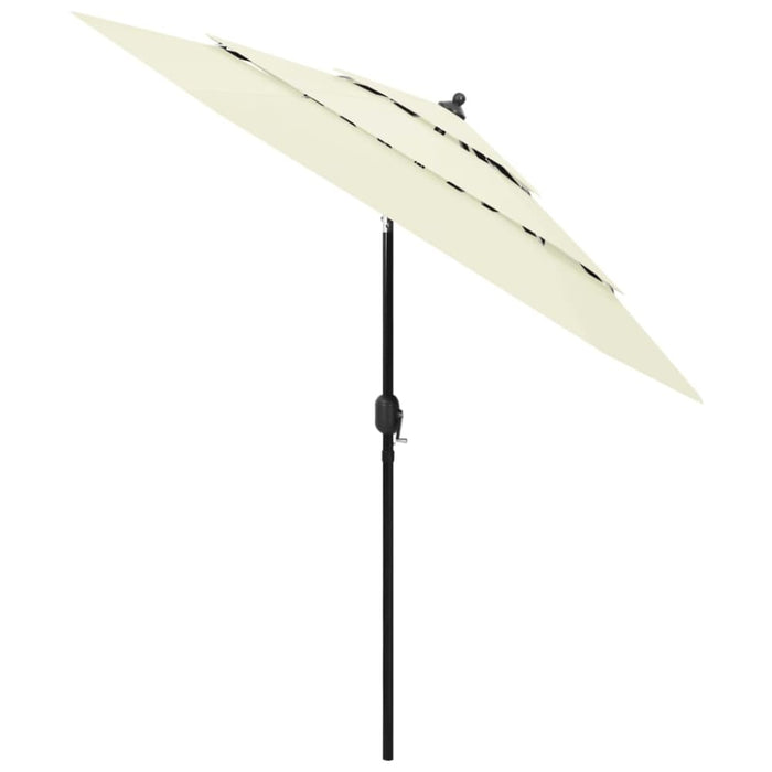 3-tier Parasol With Aluminium Pole Sand 2.5 m Totnlb