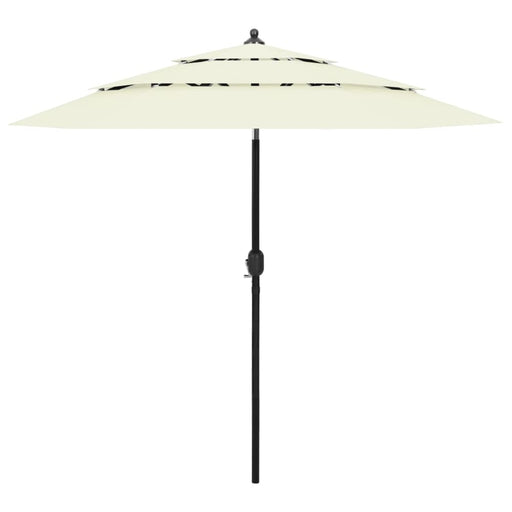 3-tier Parasol With Aluminium Pole Sand 2.5 m Totnlb