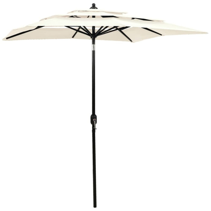 3-tier Parasol With Aluminium Pole Sand 2x2 m Totnaa