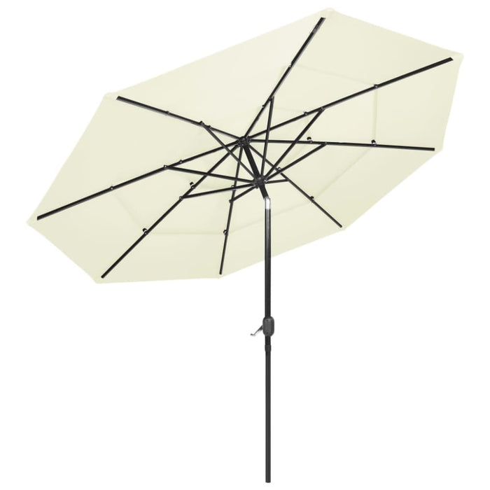 3-tier Parasol With Aluminium Pole Sand 3 m Totnln