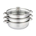 Goslash Picks 3 Tier Stainless Steel Steamer Meat Vegetable