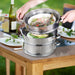 Goslash Picks 3 Tier Stainless Steel Steamer Meat Vegetable