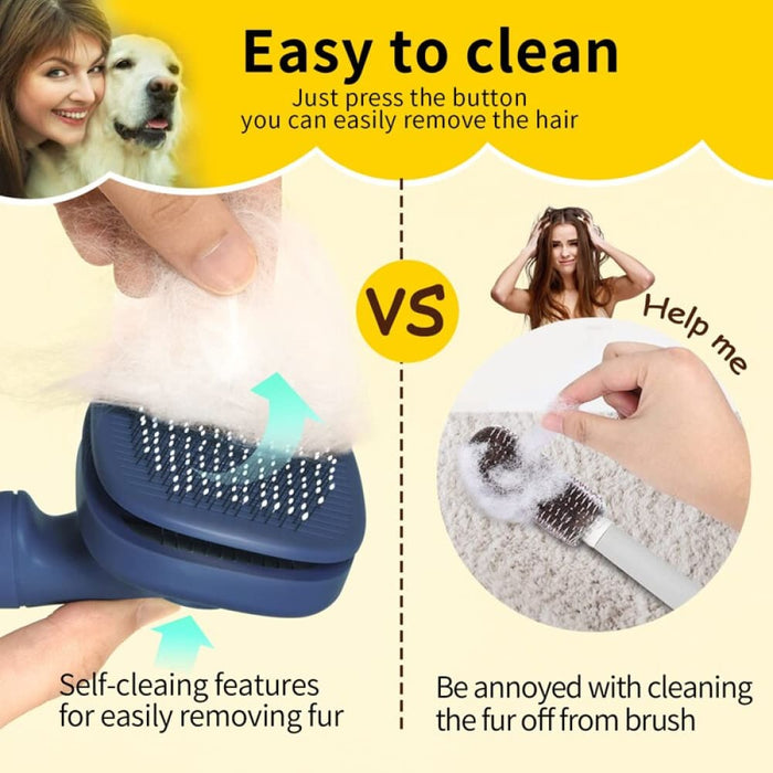 360° Rotatable Dog Grooming Slicker Comb Removes Loose