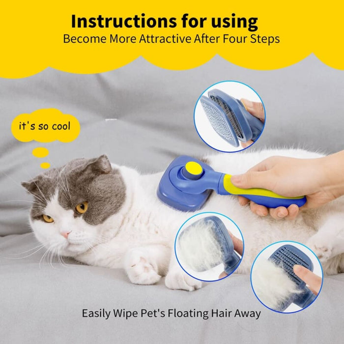 360° Rotatable Dog Grooming Slicker Comb Removes Loose