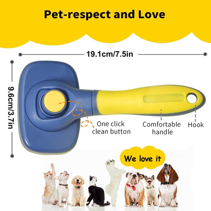 360° Rotatable Dog Grooming Slicker Comb Removes Loose