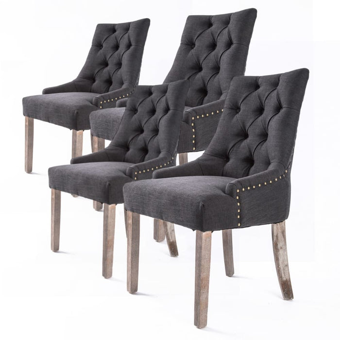 4 Set Black (charcoal) French Provincial Dining Chair Amour