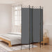 4-panel Room Divider Anthracite 160x220 Cm Fabric Tpboln