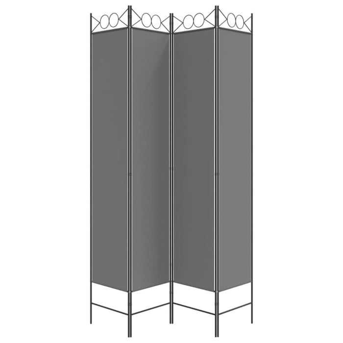 4-panel Room Divider Anthracite 160x220 Cm Fabric Tpboln