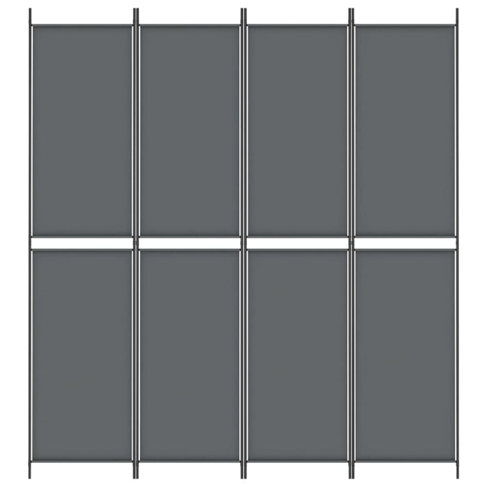 4-panel Room Divider Anthracite 200x220 Cm Fabric Tpbxan