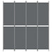 4-panel Room Divider Anthracite 200x220 Cm Fabric Tpbxan