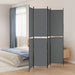 4-panel Room Divider Anthracite 200x220 Cm Fabric Tpbxan