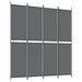 4-panel Room Divider Anthracite 200x220 Cm Fabric Tpbxan