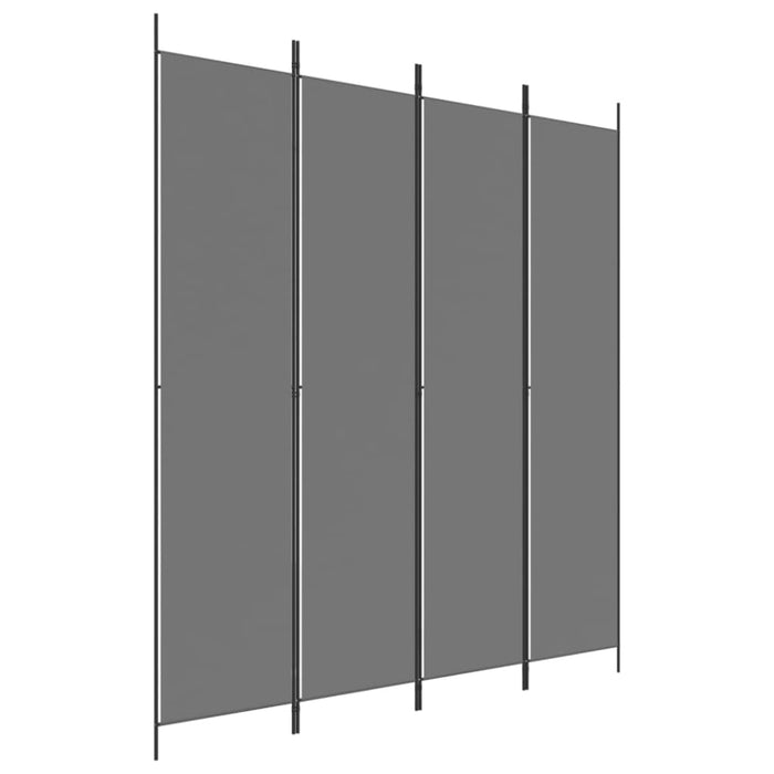 4-panel Room Divider Anthracite 200x220 Cm Fabric Tpbxbb