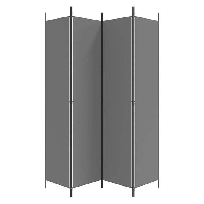 4-panel Room Divider Anthracite 200x220 Cm Fabric Tpbxbb