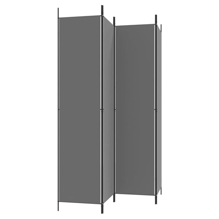 4-panel Room Divider Anthracite 200x220 Cm Fabric Tpbxbb