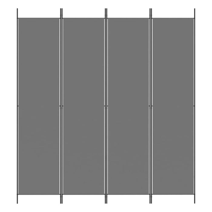 4-panel Room Divider Anthracite 200x220 Cm Fabric Tpbxbb