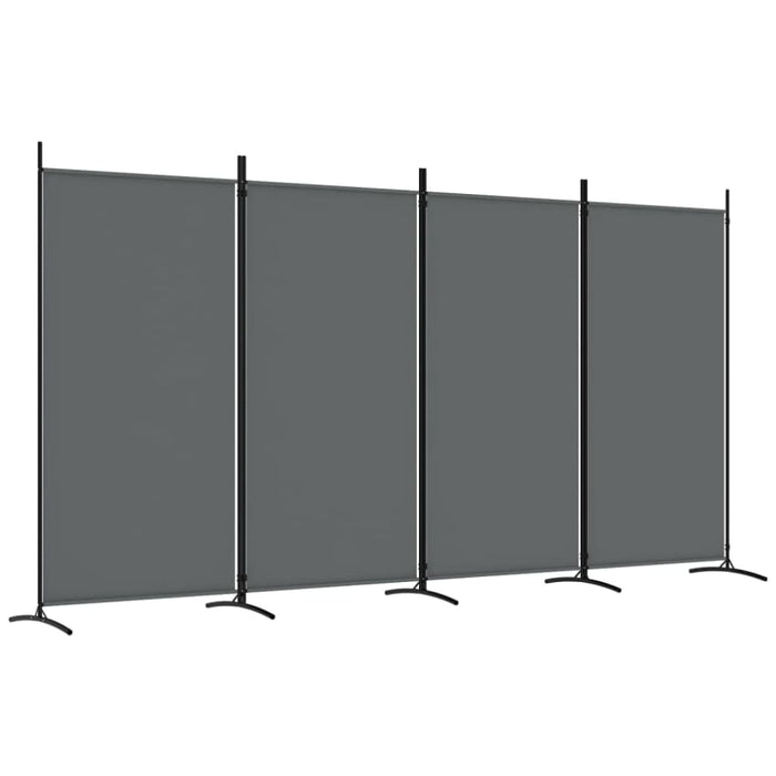 4-panel Room Divider Anthracite 346x180 Cm Fabric Tpbxla