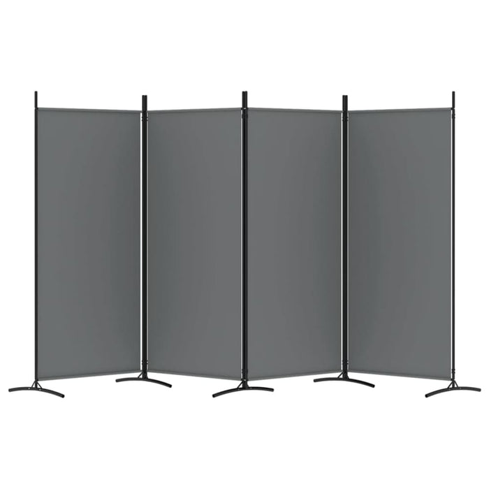 4-panel Room Divider Anthracite 346x180 Cm Fabric Tpbxla