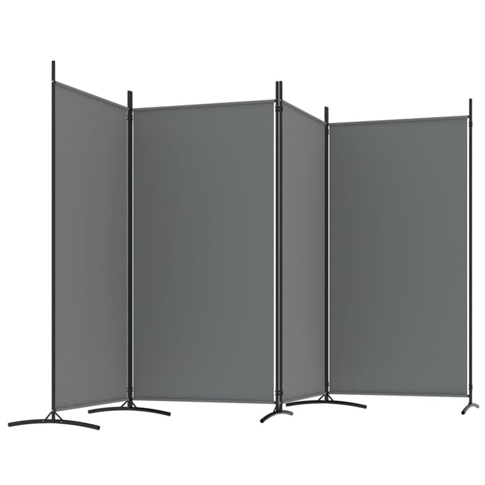 4-panel Room Divider Anthracite 346x180 Cm Fabric Tpbxla