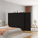 4-panel Room Divider Black 698x180 Cm Fabric Tpbxnp