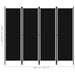 4 Panel Room Divider Black Gl43