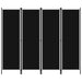 4 Panel Room Divider Black Gl43