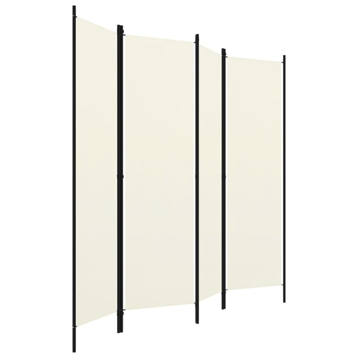 4 Panel Room Divider Cream White Gl4619