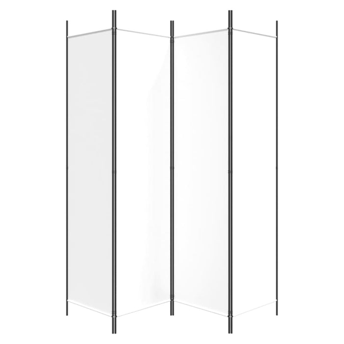 4-panel Room Divider White 200x200 Cm Fabric Tpbonx