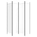 4-panel Room Divider White 200x200 Cm Fabric Tpbonx