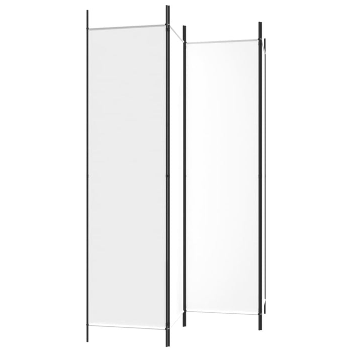 4-panel Room Divider White 200x200 Cm Fabric Tpbonx