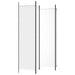 4-panel Room Divider White 200x200 Cm Fabric Tpbonx