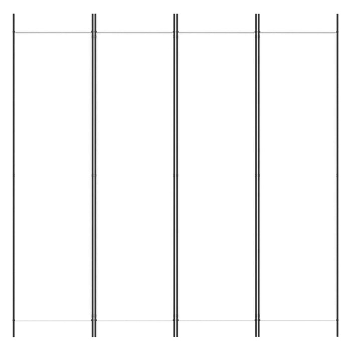 4-panel Room Divider White 200x200 Cm Fabric Tpbonx