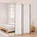 4-panel Room Divider White 200x220 Cm Fabric Tpbokn