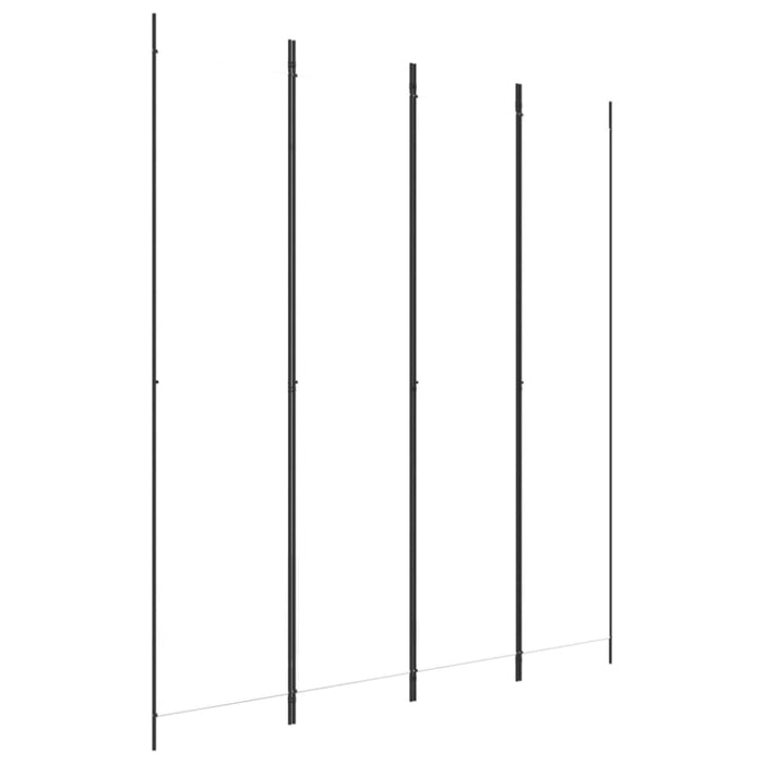 4-panel Room Divider White 200x220 Cm Fabric Tpbokn