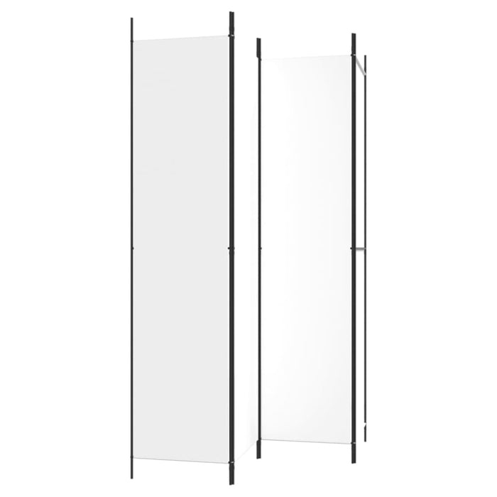 4-panel Room Divider White 200x220 Cm Fabric Tpbokn