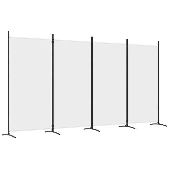 4-panel Room Divider White 346x180 Cm Fabric Tpbxlx