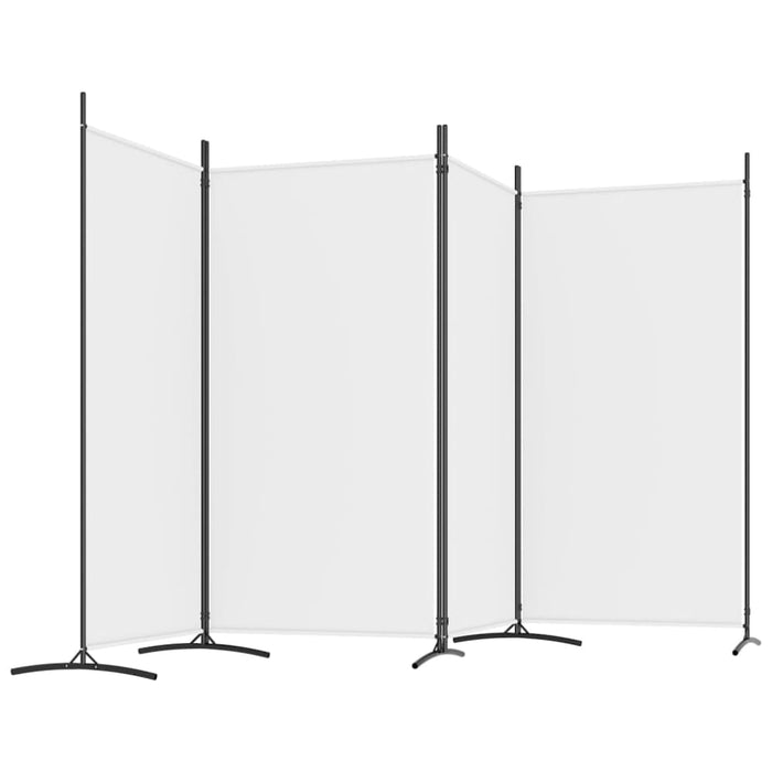 4-panel Room Divider White 346x180 Cm Fabric Tpbxlx