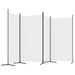 4-panel Room Divider White 346x180 Cm Fabric Tpbxlx