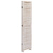 4 Panel Room Divider White Wood Gl79