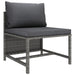 4-seater Garden Sofa With Cushions Grey Poly Rattan Totpbo